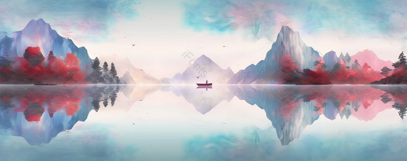 新中式山水水墨画插画背景,插画/手绘图,插画/手绘图库,插画/手绘图下载,插画/手绘